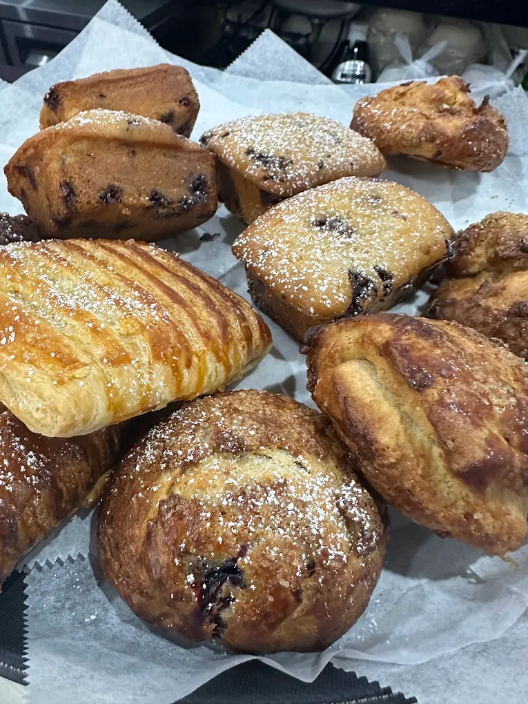 Fresh assortment of house-made pastries at Café Mia, Bushwick Brooklyn